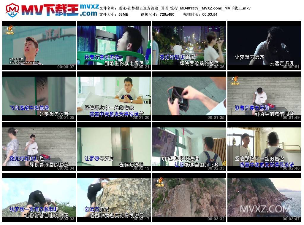 威龙-让梦想去远方流浪_国语_流行_MD401339